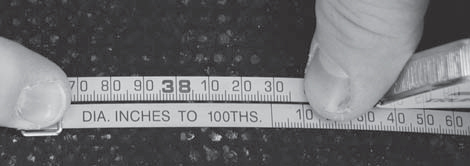How to measure the diameter of a pipe or log