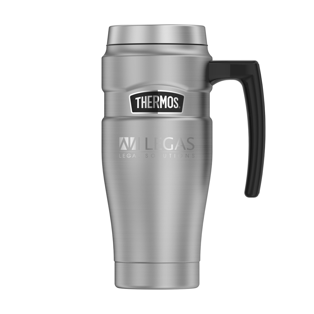 THERMOS®16 OZ. STAINLESS KING TRAVEL MUG MSK1000 Laser Engraved For