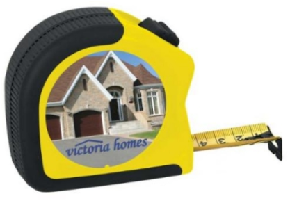 Personalized 6 Foot Black Pocket Tape Measure with Carabiner 